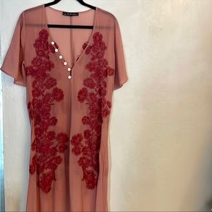 For Love & Lemons embroidered maxi dress - size L